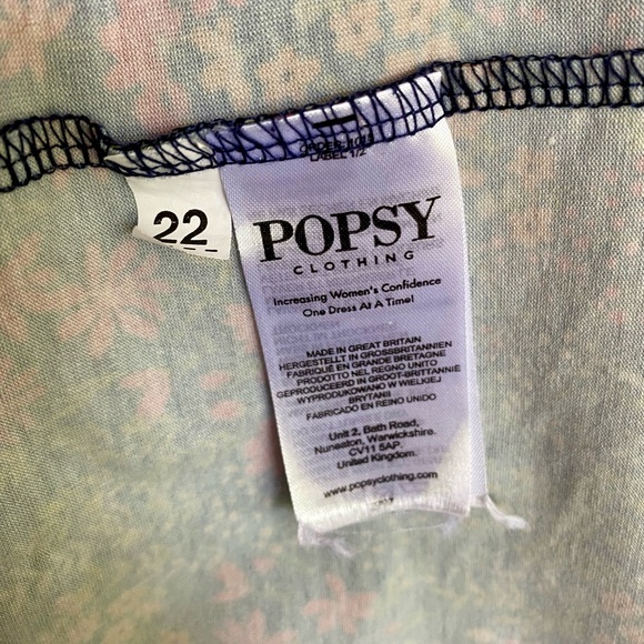 POPSY Ditsy Floral Print Tiered Hem Midi Dress w/ Pockets Size 18 US/ 22 UK - Picture 13 of 16